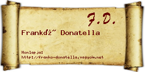 Frankó Donatella névjegykártya